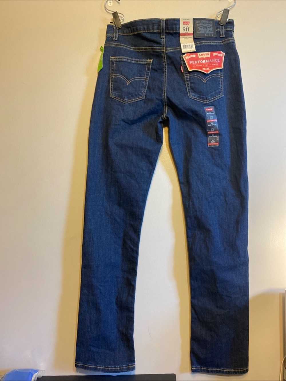 New LEVI'S 511 Slim Fit Size 20 Reg 30 x 30 Dark Wash Slim Hip To Ankle Jeans